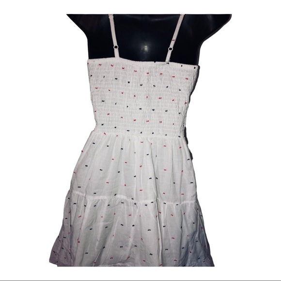 Jessica Simpson white fit and flare cutout dotted cotton mini dress size XS new - Picture 8 of 13